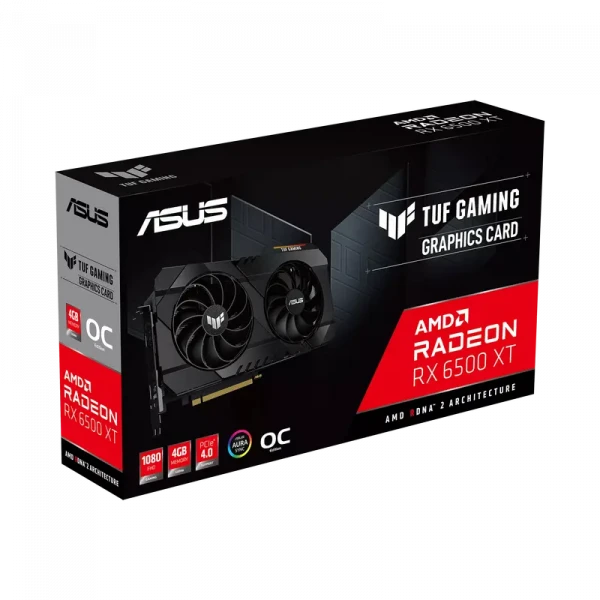 Placă Video ASUS TUF-RX6500XT-O4G-GAMING, 4GB GDDR6 64bit