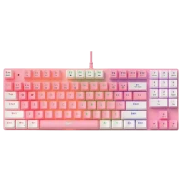 Клавиатура Havit KB512L, Проводное, Розовый/Белый