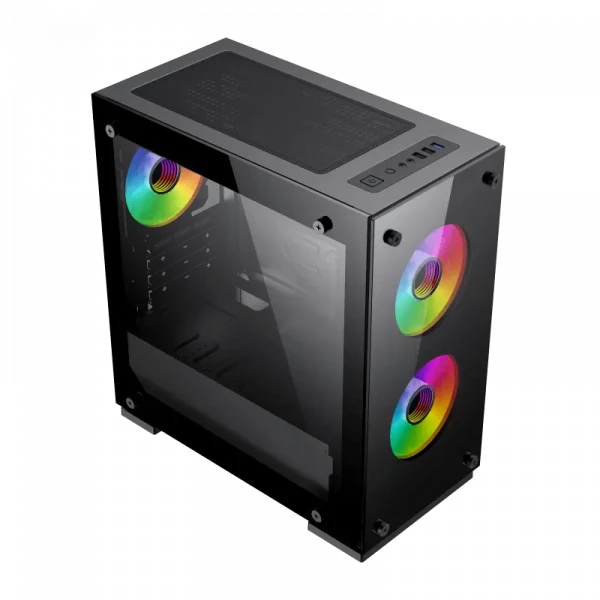 Компьютерный корпус Gamemax M65, Micro-ATX, Без блока питания, Чёрный