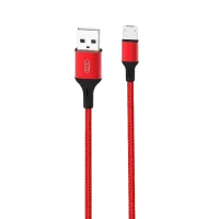 Кабель для зарядки и синхронизации XO NB143, Micro-USB/USB Type-A, 2м, Красный