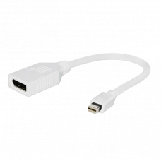 Видеоадаптер Cablexpert A-mDPM-DPF-001-W, MiniDP (M) - DisplayPort (F), 0,15м, Белый