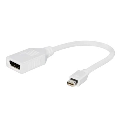 Видеоадаптер Cablexpert A-mDPM-DPF-001-W, MiniDP (M) - DisplayPort (F), 0,15м, Белый