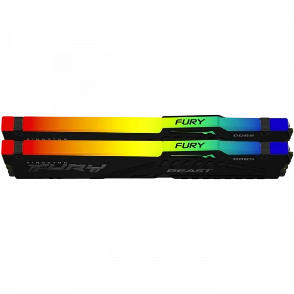 Memorie RAM Kingston FURY Beast RGB, DDR5 SDRAM, 5200 MHz, 16GB, KF552C40BBAK2-16