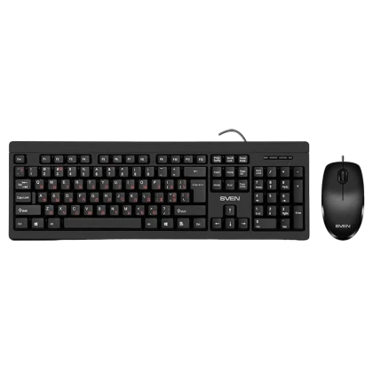 Set Tastatură + Mouse SVEN KB-S320C, Cu fir, Negru