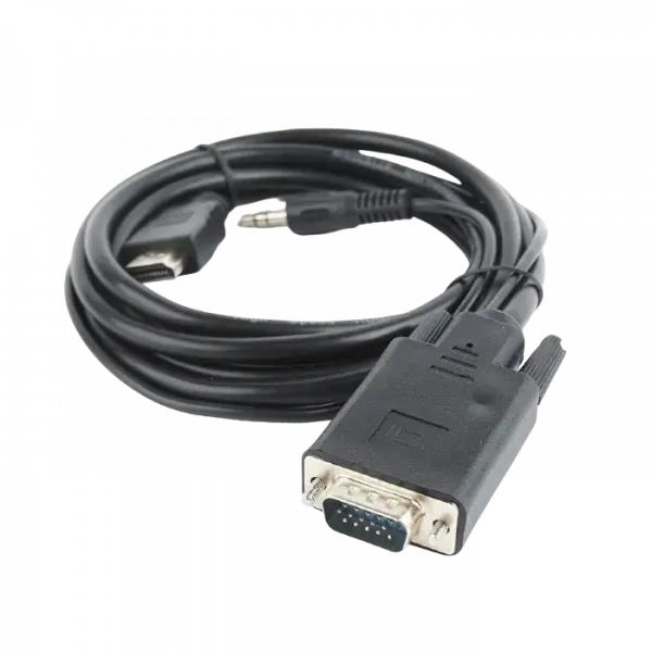 Cablu Video Cablexpert A-HDMI-VGA-03-6, HDMI (M) - VGA D-Sub + 3.5 mm Jack, 1,8m, Negru
