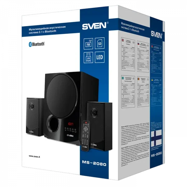 Boxe pentru calculator 2.1 SVEN MS-2080, Negru