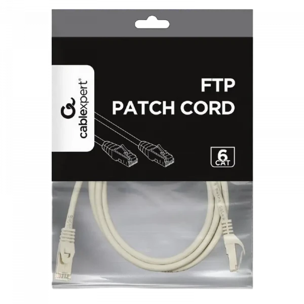 Patch cord Cablexpert PP6-5M/W, Cat6 FTP , 5m, Alb