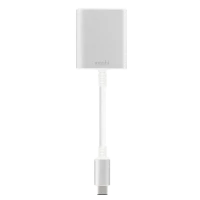 Adaptor Video Moshi USB-C to VGA Adapter, USB Type-C/VGA D-Sub, Alb