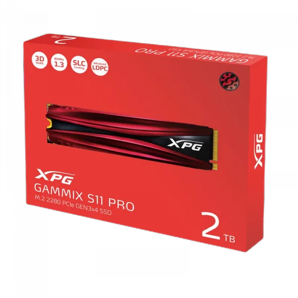Накопитель SSD ADATA XPG GAMMIX S11 Pro, 2000Гб, AGAMMIXS11P-2TT-C
