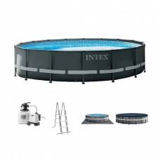 Piscină cu cadru metalic Intex XTR Ultra Frame, 26423L, Negru, 26330