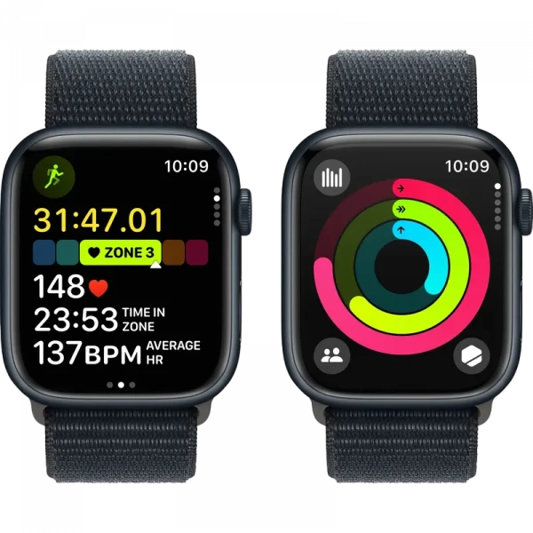 Ceas inteligent Apple Watch Series 9 GPS, 45mm, Midnight