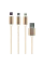 Cablu încărcare și sincronizare Cablexpert CC-USB2-AM31-1M-G, USB Type-A/Micro USB, Type-C, Lighting, 1m, Auriu