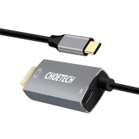 Adaptor USB Choetech XCH-M180, USB Type-C (F) - HDMI (F), 1,8m, Argintiu