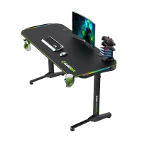 Birou Gaming Gamemax D140-Carbon RGB, Negru
