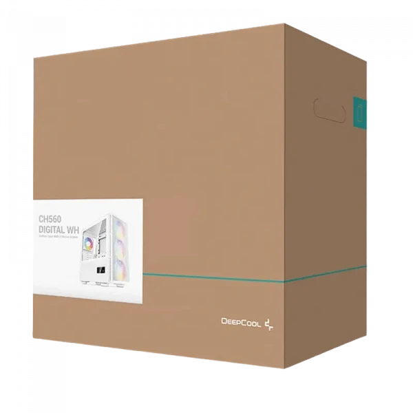 Carcasă PC Deepcool CH560 Digital WH, Midi-Tower, Fără PSU, Alb