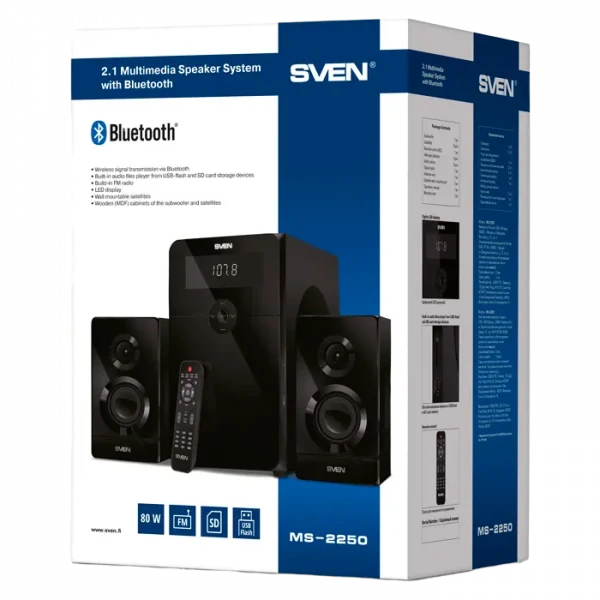 Boxe pentru calculator 2.1 SVEN MS-2250, Negru