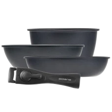 Набор посуды Polaris EasyKeep-4DG, 1,7л, Чёрный