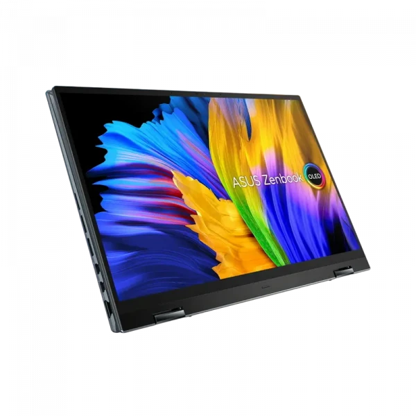 Laptop 14 ASUS Zenbook 14 Flip OLED UP5401EA, Pine Grey, Intel Core i5-1135G7, 8GB/256GB, Fără SO