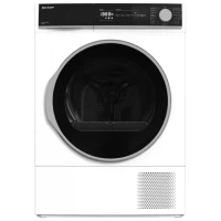 Uscător de rufe Sharp KDNHH8S7GW2EE, 8kg, Alb