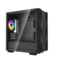 Carcasă PC Deepcool CC360 ARGB, Midi-Tower, Fără PSU, Negru