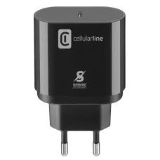 Зарядное устройство Cellularline USB-C Charger 25W, Чёрный