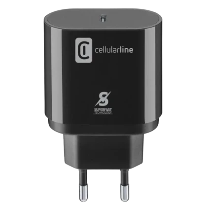 Încărcător Cellularline USB-C Charger 25W, Negru