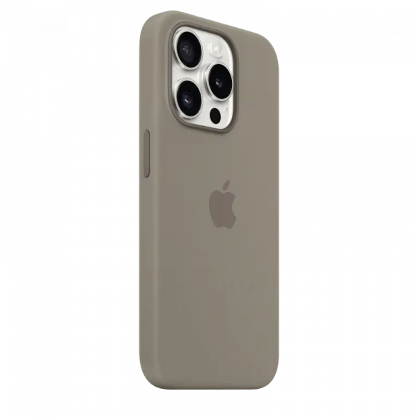 Husă Apple iPhone 15 Pro Silicone Case with MagSafe, Argilă