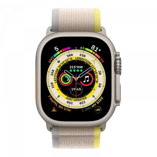 Умные часы Apple Watch Ultra, 49мм, Жёлтый/Бежевый