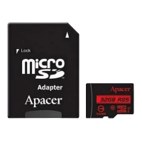 Карта памяти Apacer microSDHC UHS-I U1 Class 10, 32Гб (AP32GMCSH10U5-R)