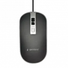 Mouse Gembird MUS-4B-06-BS, Negru/Argintiu