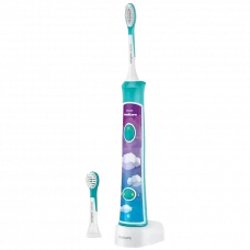 Periuța de dinți electrică sonică PHILIPS Sonicare For Kids HX6322/04, Turcoaz