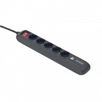 Prelungitor electric Energenie SPG5-U2-5, 5 Prize, 1,5m, Negru