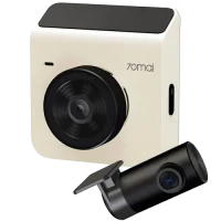 Комплект видеорегистраторов передней и задней панели автомобиля 70mai Dash Cam A400, 2560x1440, Бежевый