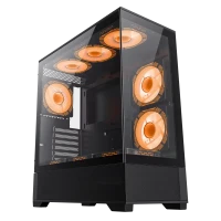 Компьютерный корпус Gamemax VISTA, Midi-Tower, Без блока питания, Чёрный