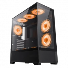 Carcasă PC Gamemax VISTA, Midi-Tower, Fără PSU, Negru