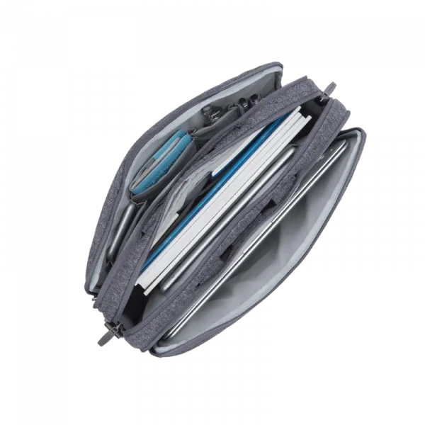 Geantă pentru Laptop RivaCase Egmont, 15.6, Poliester, Gri