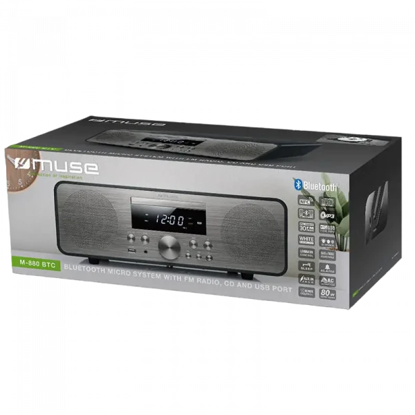 Difuzoare pentru casă fără fir MUSE M-880 BTC, Negru