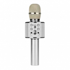 Microfon Karaoke Hoco BK3, Fără fir, Argintiu