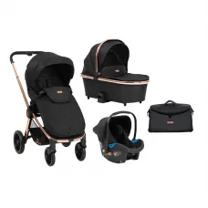 Cărucior 3-în-1 Kikka Boo Vicenza Premium, Negru