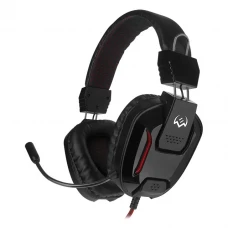 Căști gaming SVEN AP-G555MV, Cu fir, Negru/Roșu
