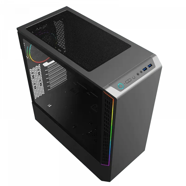 Carcasă PC Gamemax Panda T802 BK, Midi-Tower, Fără PSU, Negru