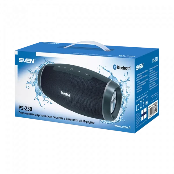 Портативная колонка SVEN PS-230, Чёрный