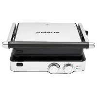 Электрический Гриль Polaris PGP2402, 2000Вт, Серебристый
