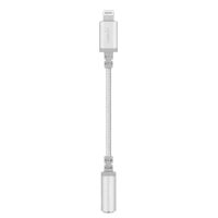 Audio Adaptor Moshi Integra Lightning to 3.5 mm, Lightning/3.5 mm (F), 0,11m, Argintiu