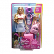 Papușa Barbie Set de călătorie cu cățeluș HJY18
