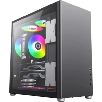 Компьютерный корпус Gamemax Spark Pro BK, Desktop, Без блока питания, Чёрный