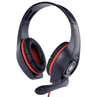 Căști gaming Gembird GHS-05-R, Cu fir, Negru/Rosu
