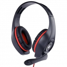 Căști gaming Gembird GHS-05-R, Cu fir, Negru/Rosu