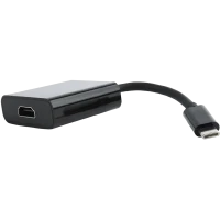 Видеоадаптер Cablexpert A-CM-HDMIF-01, Type-C - HDMI (F), 0,15м, Чёрный