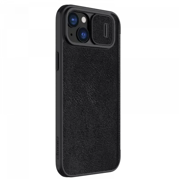 Husă tip carte Nillkin iPhone 15 Plus - Qin Pro, Negru